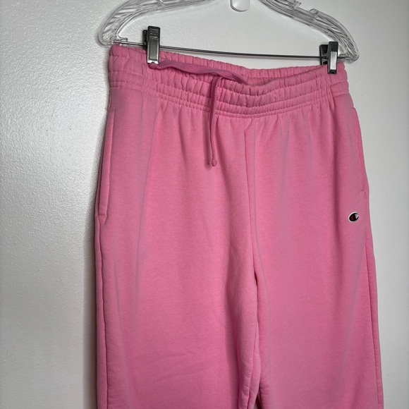 Champion Pink Sweatpants Women’s L Drawstring Fleece Joggers Y2K Athleisure - Picture 3 of 8